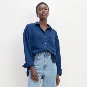 The Boxy Overshirt in Buttersoft Bellwether Blue XXS